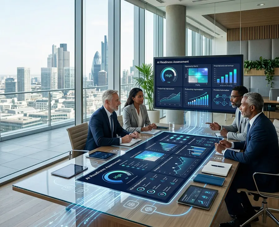 AI readiness score radar visualization