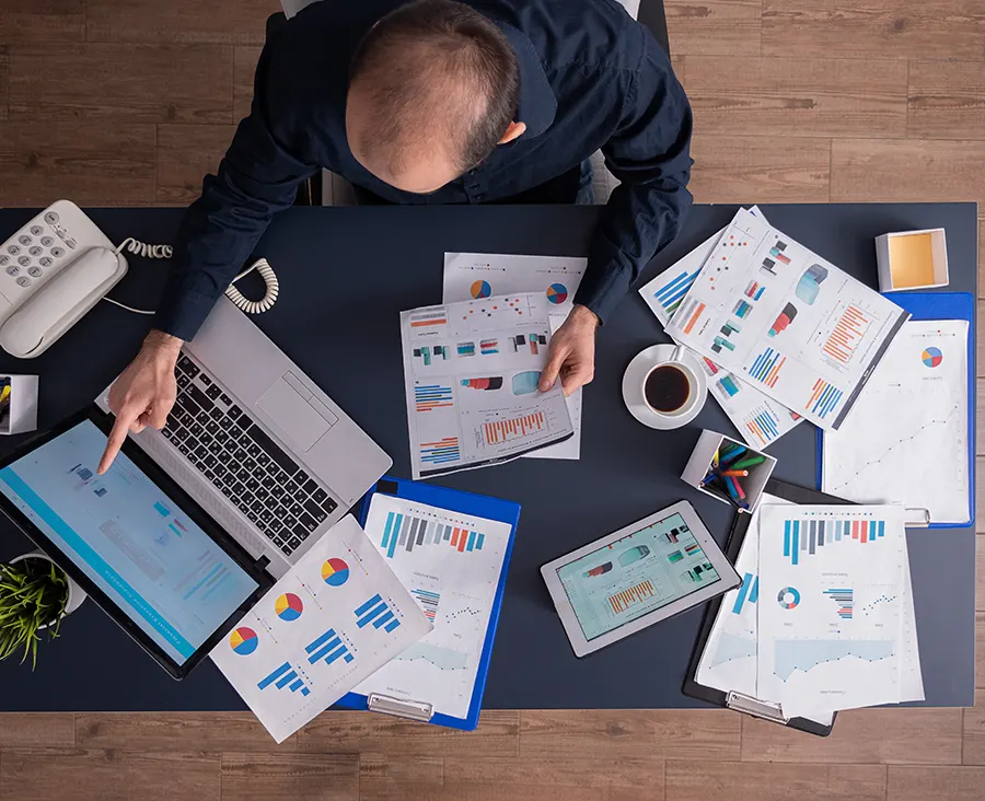 Business productivity and ROI dashboard