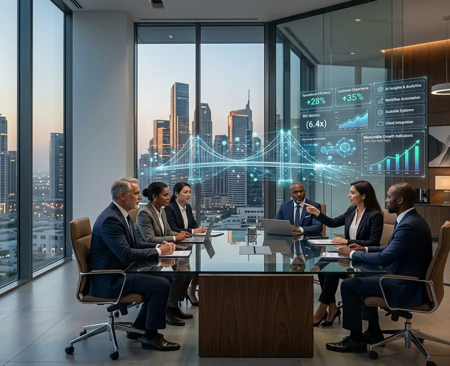 Placeholder image — business technology outcomes